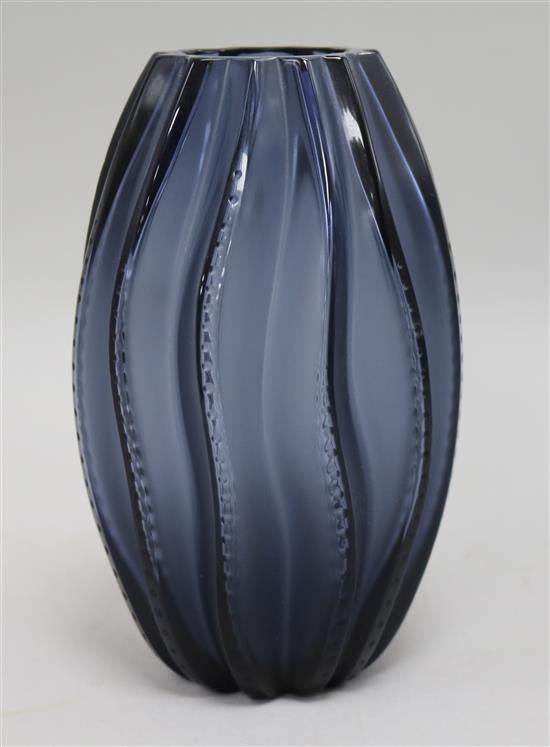 A modern Lalique glass vase